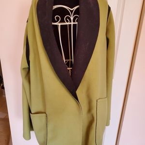 REVERSIBLE black and apple green,  light weight jacket one size fits most